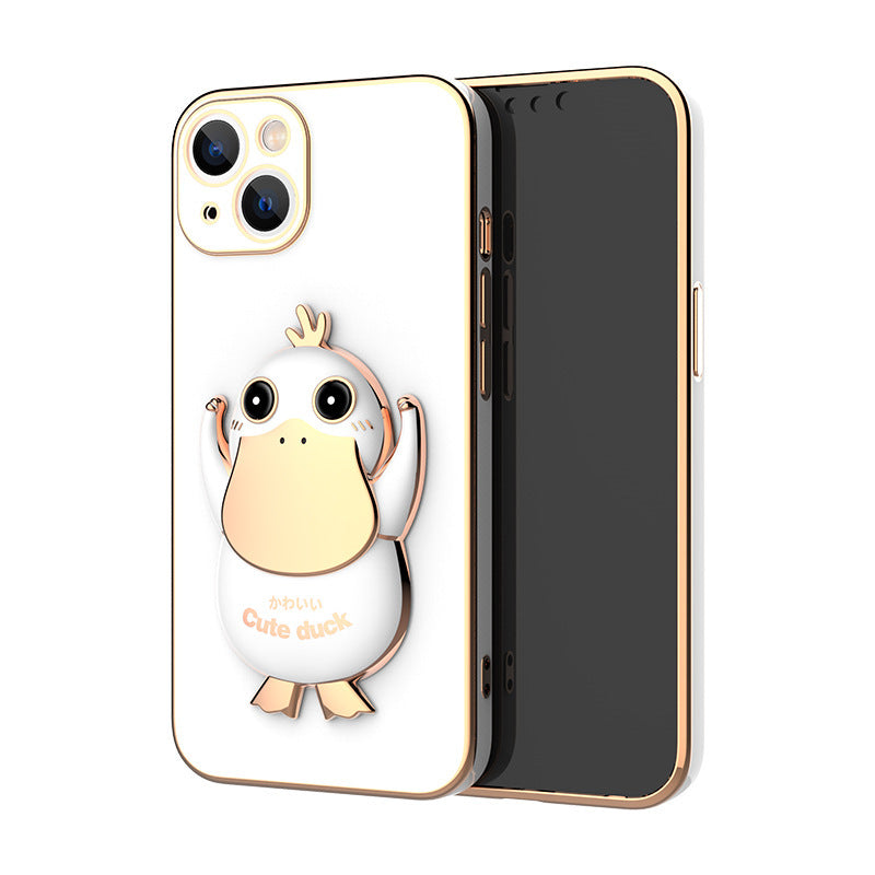 Three-dimensional Cute Duck Mobile Phone Shell Electroplating Bracket