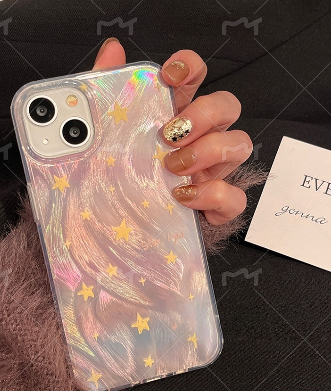 Ins Laser Gradient Star Full Package Hard Case