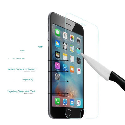 iPhpne Tempered Film Fine Hole Half-screen Non-full Screen Scratch-resistant White Film
