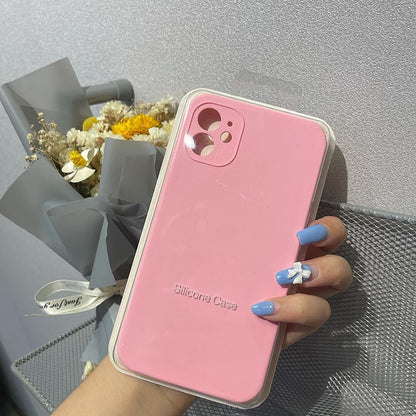 Max Liquid Silicone Full Cover For 12 Pro 11 12 Mini Soft Case