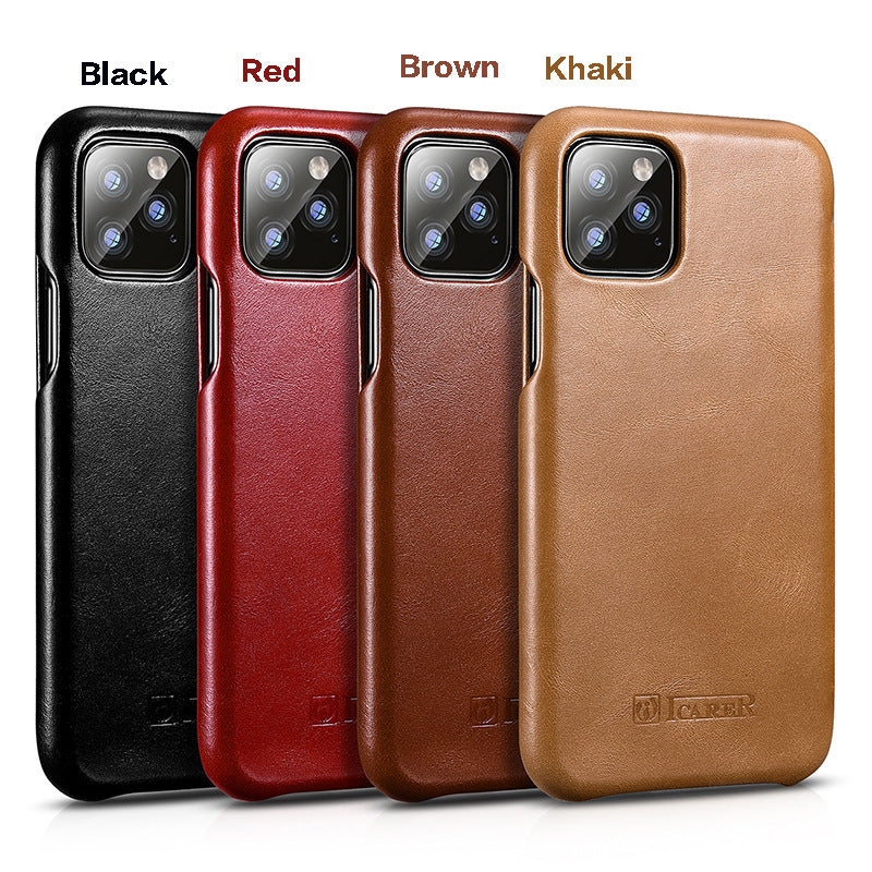 Compatible with Apple, Apple Iphone 11 Pro Max Curved Screen Retro Leather Case