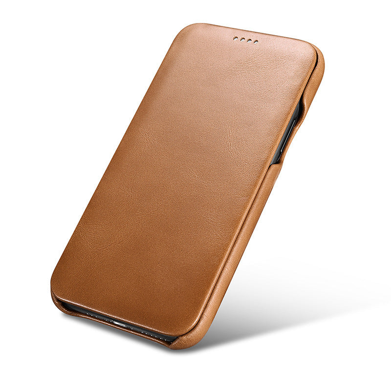 Compatible with Apple, Apple Iphone 11 Pro Max Curved Screen Retro Leather Case