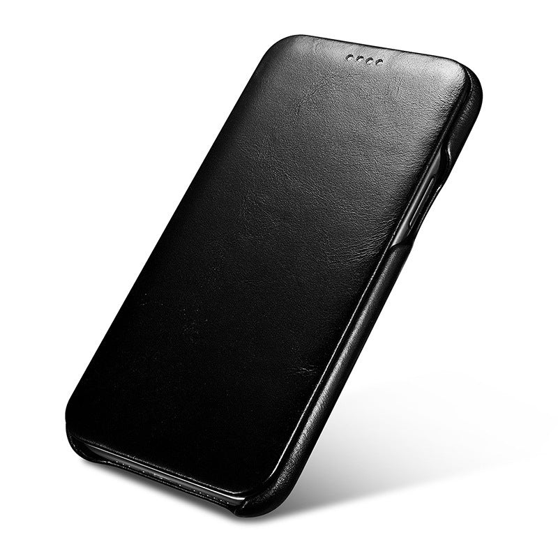 Compatible with Apple, Apple Iphone 11 Pro Max Curved Screen Retro Leather Case