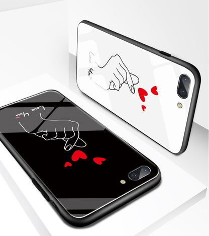 Compatible with Apple, Heart gestures, iPhone11 pro Max tempered glass case