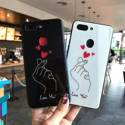 Compatible with Apple, Heart gestures, iPhone11 pro Max tempered glass case