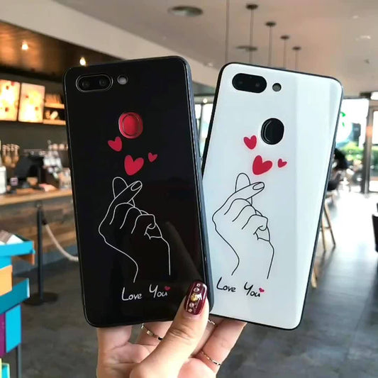 Compatible with Apple, Heart gestures, iPhone11 pro Max tempered glass case