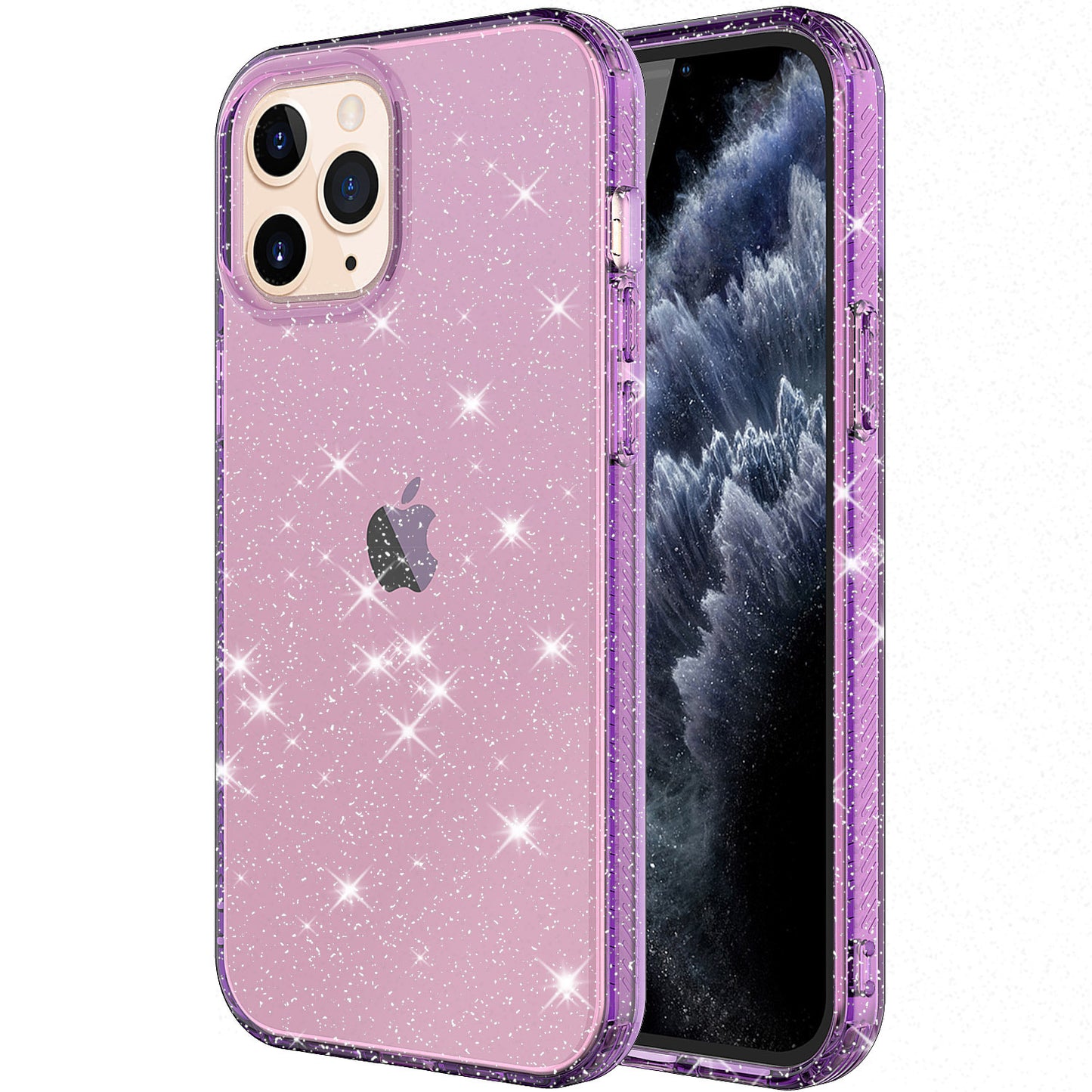 Glitter Transparent 12 Pro Max TPU Anti-drop Phone Case
