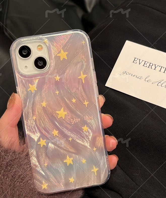 Ins Laser Gradient Star Full Package Hard Case