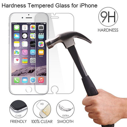 iPhpne Tempered Film Fine Hole Half-screen Non-full Screen Scratch-resistant White Film