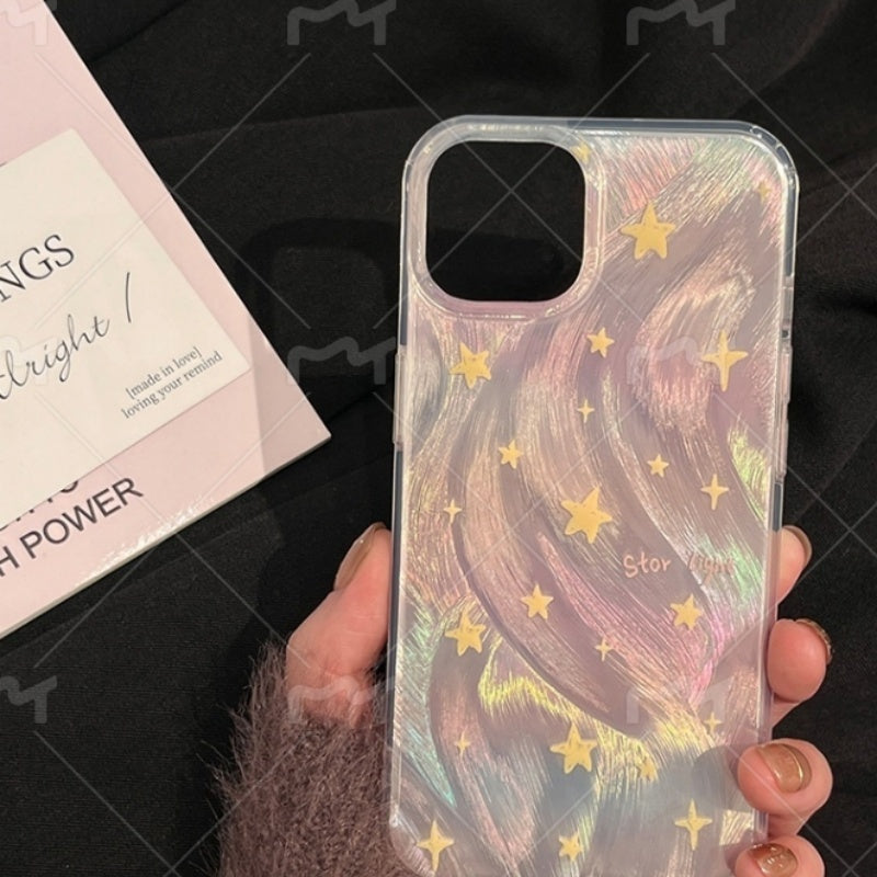 Ins Laser Gradient Star Full Package Hard Case