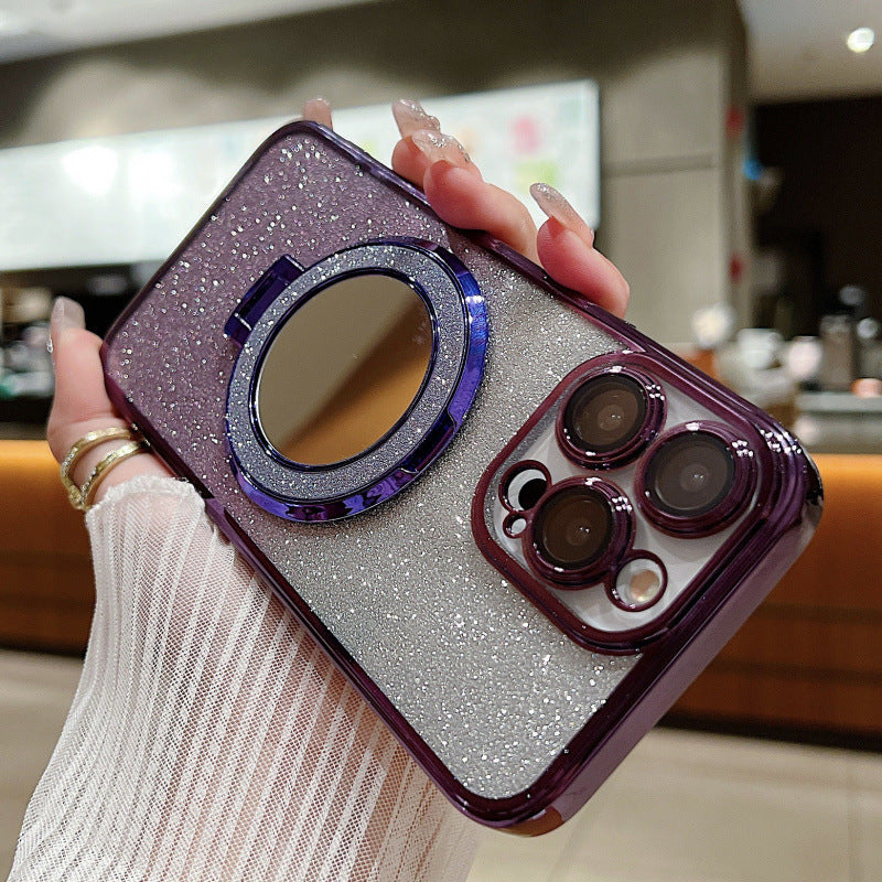 Magnetic Makeup Mirror Bracket Phone Case