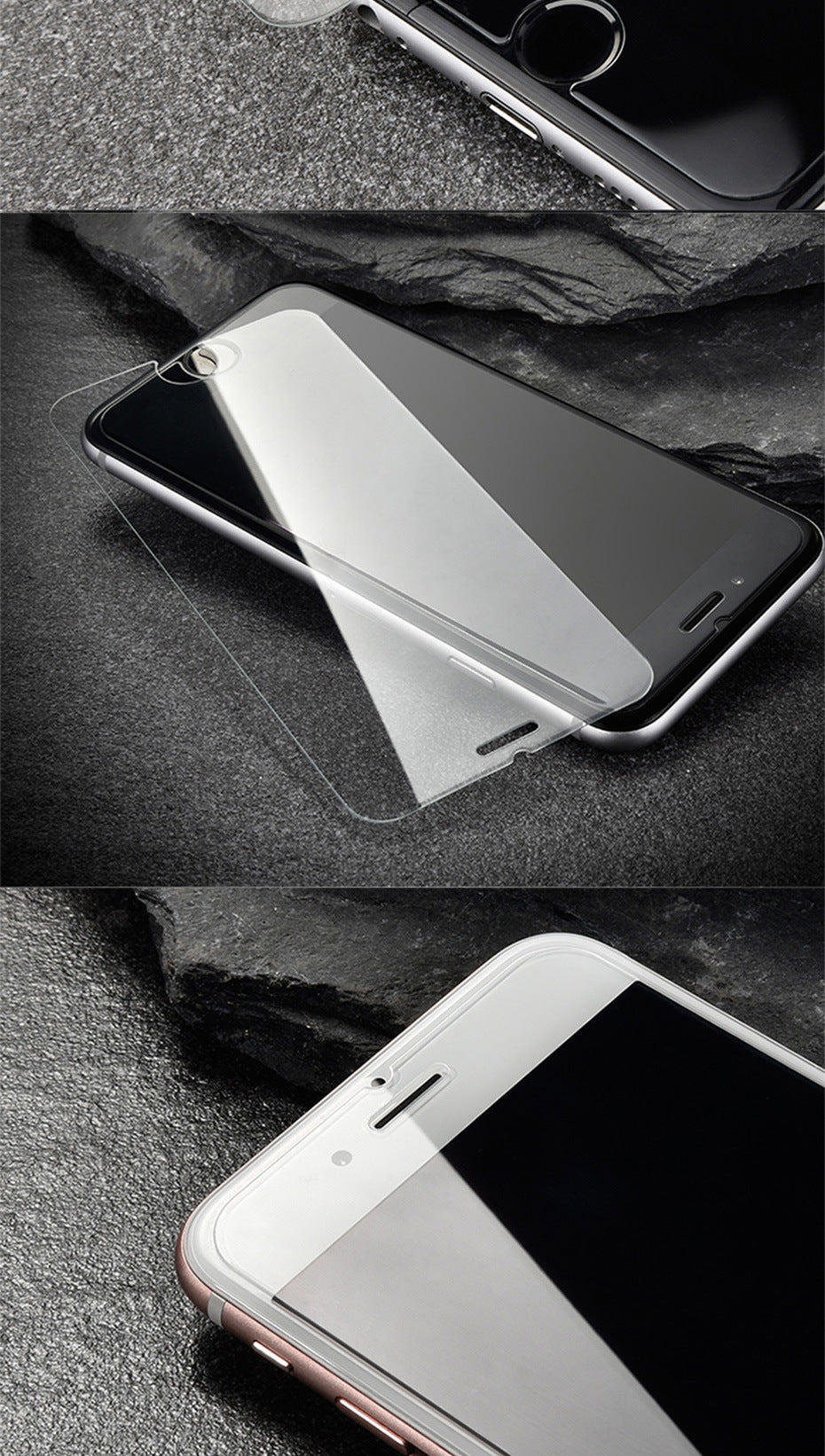 iPhpne Tempered Film Fine Hole Half-screen Non-full Screen Scratch-resistant White Film