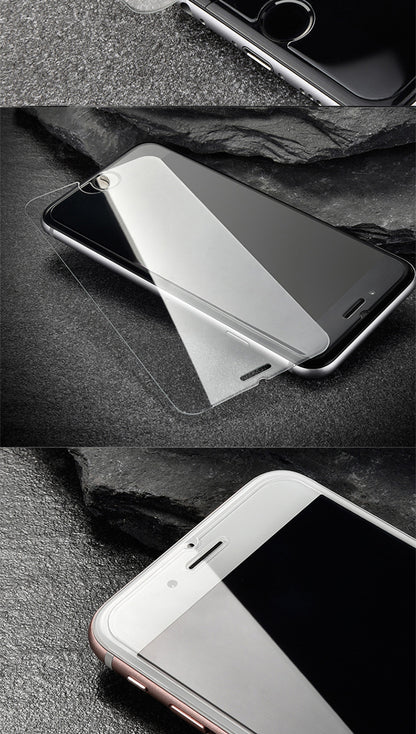 iPhpne Tempered Film Fine Hole Half-screen Non-full Screen Scratch-resistant White Film