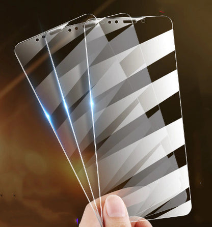 iPhpne Tempered Film Fine Hole Half-screen Non-full Screen Scratch-resistant White Film