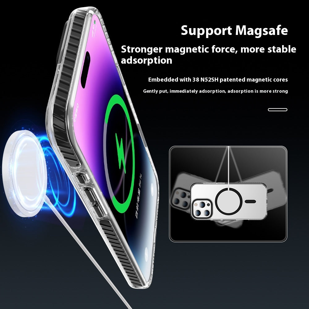 Transparent Magnetic Phone Case Suitable For Anti-fall Shell Protective Case