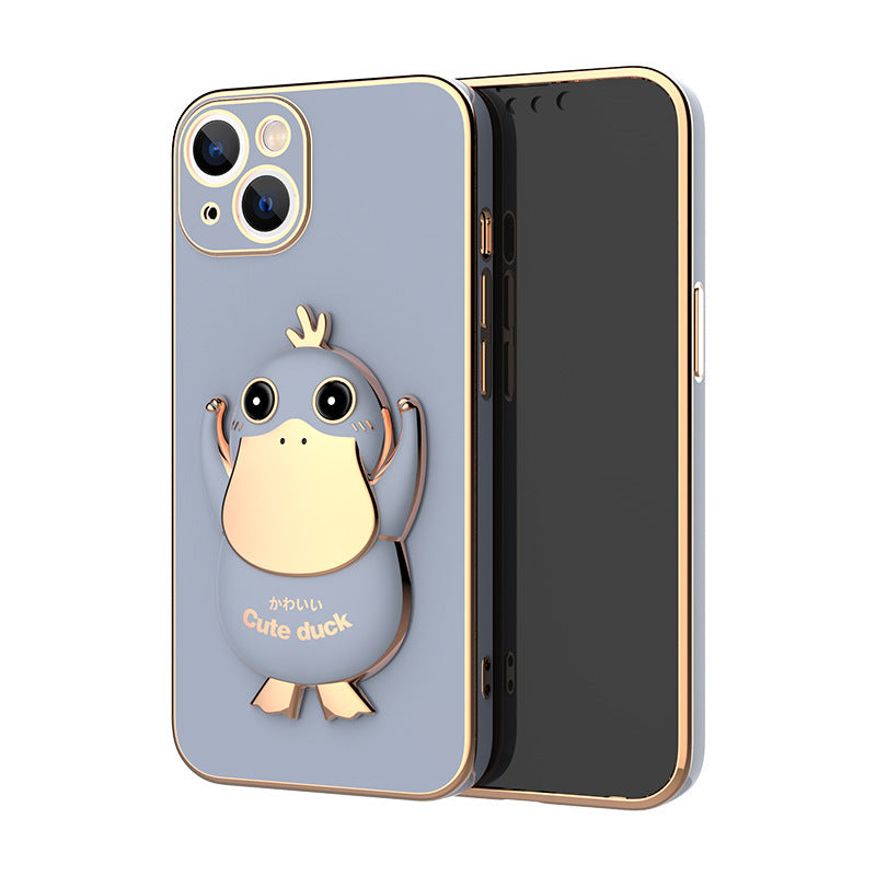 Three-dimensional Cute Duck Mobile Phone Shell Electroplating Bracket