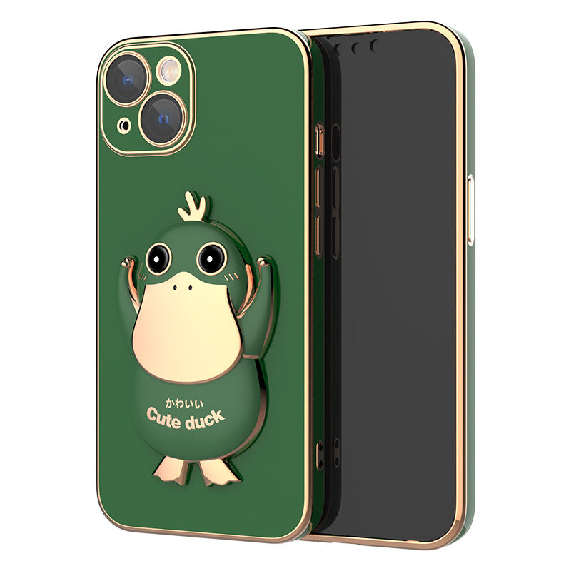 Three-dimensional Cute Duck Mobile Phone Shell Electroplating Bracket