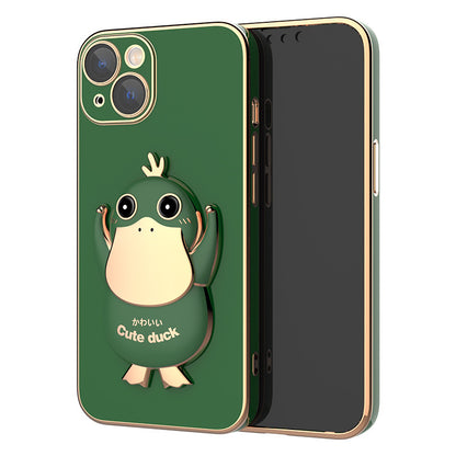 Three-dimensional Cute Duck Mobile Phone Shell Electroplating Bracket