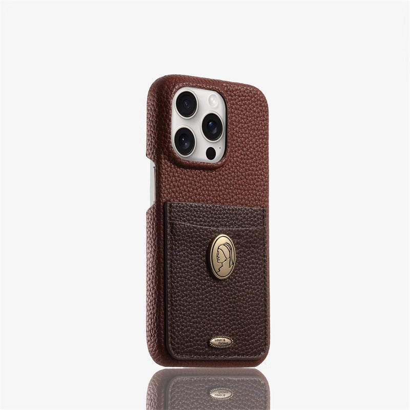 Deep Brown Bottom Phone Case With Silicone Anti Drop All Inclusive
